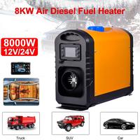 12V 24V Diesel Warm Air Blower Auxiliary Car Heater With LCD Display 2KW 8KW Fast Heating Car Parking Heater For Boat Bus SUV RV