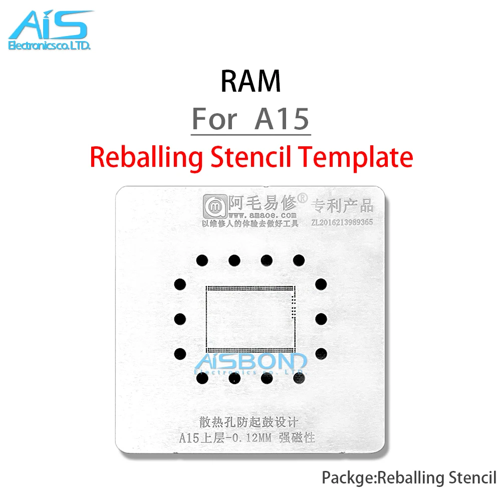 Amaoe BGA Stencil Reballing Template Station Kit For iPhone 13 Pro Max Mini 13Pro 13ProMax A15 CPU Graphics IC Positioning plate