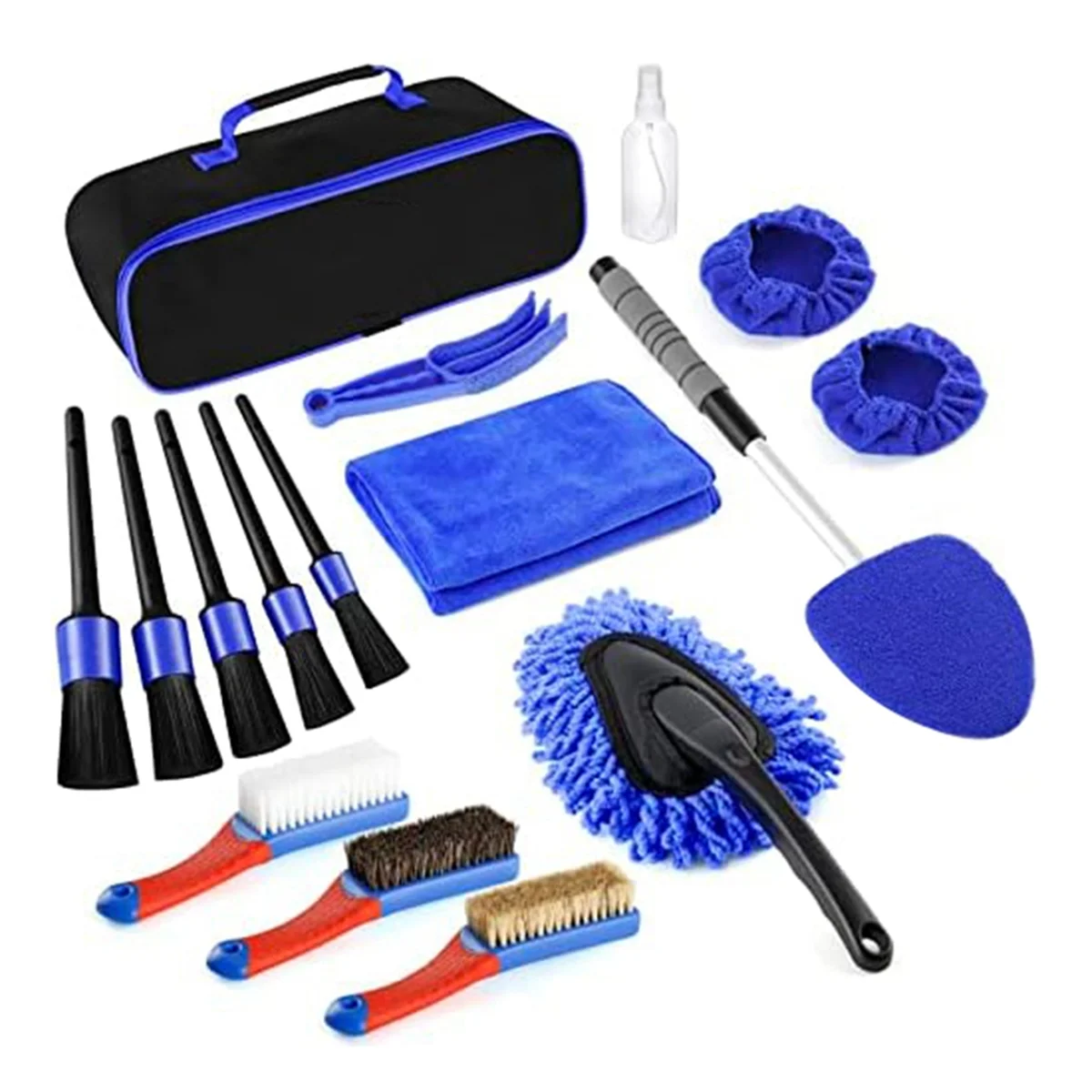 Car Interior Detailing Kit, Car Interior Care Kit with Windshield Cleaning Tool, Car Interior Cleaning, 16PCS