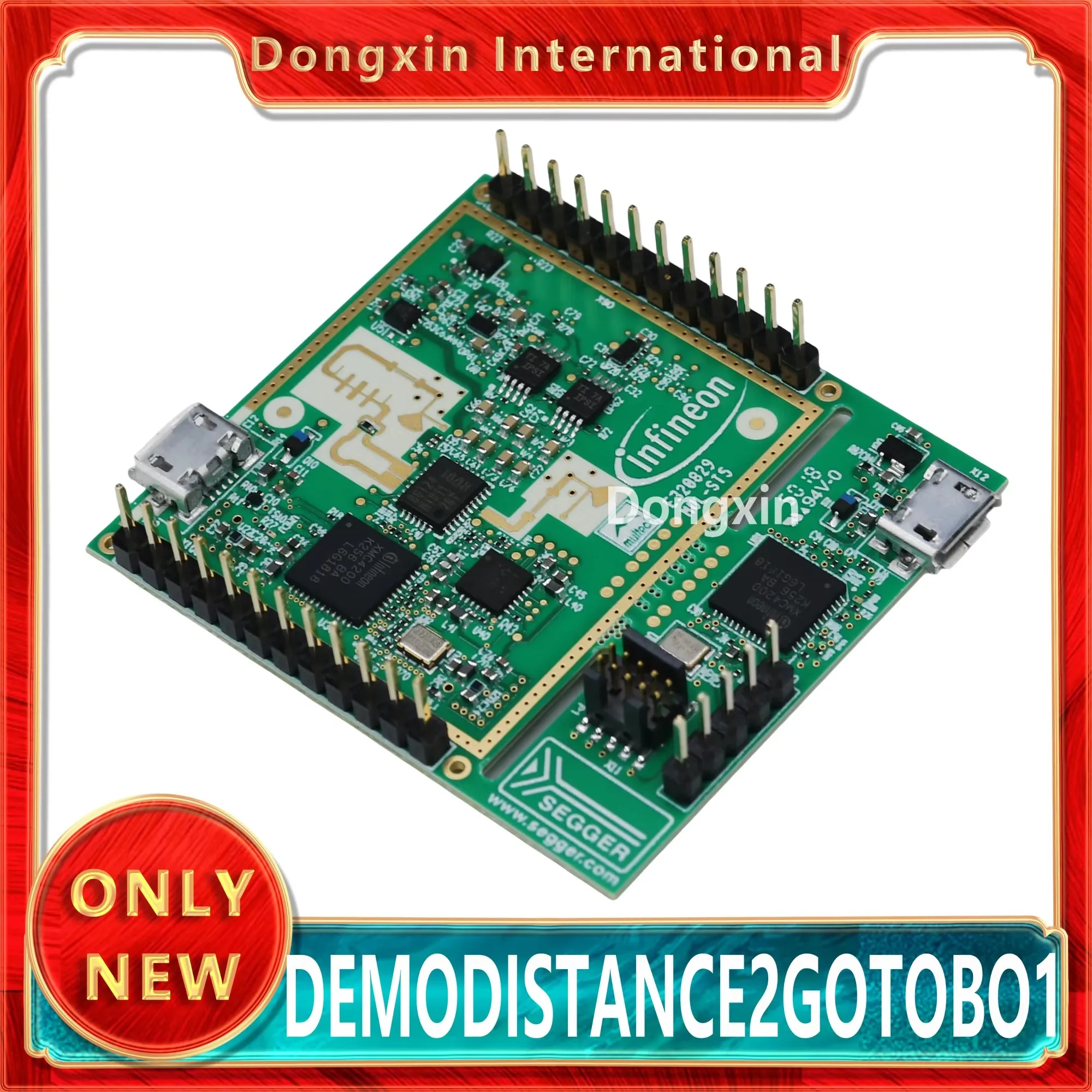 

DEMODISTANCE2GOTOBO1 BGT24MTR11 24GHz antenna Infineon radar demo board