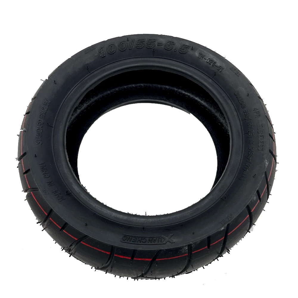 Tubeless pneu com válvula de ar, espessamento pneu resistente ao desgaste, acessórios pneumáticos da roda, Scooter elétrico, 100, 55-6.5