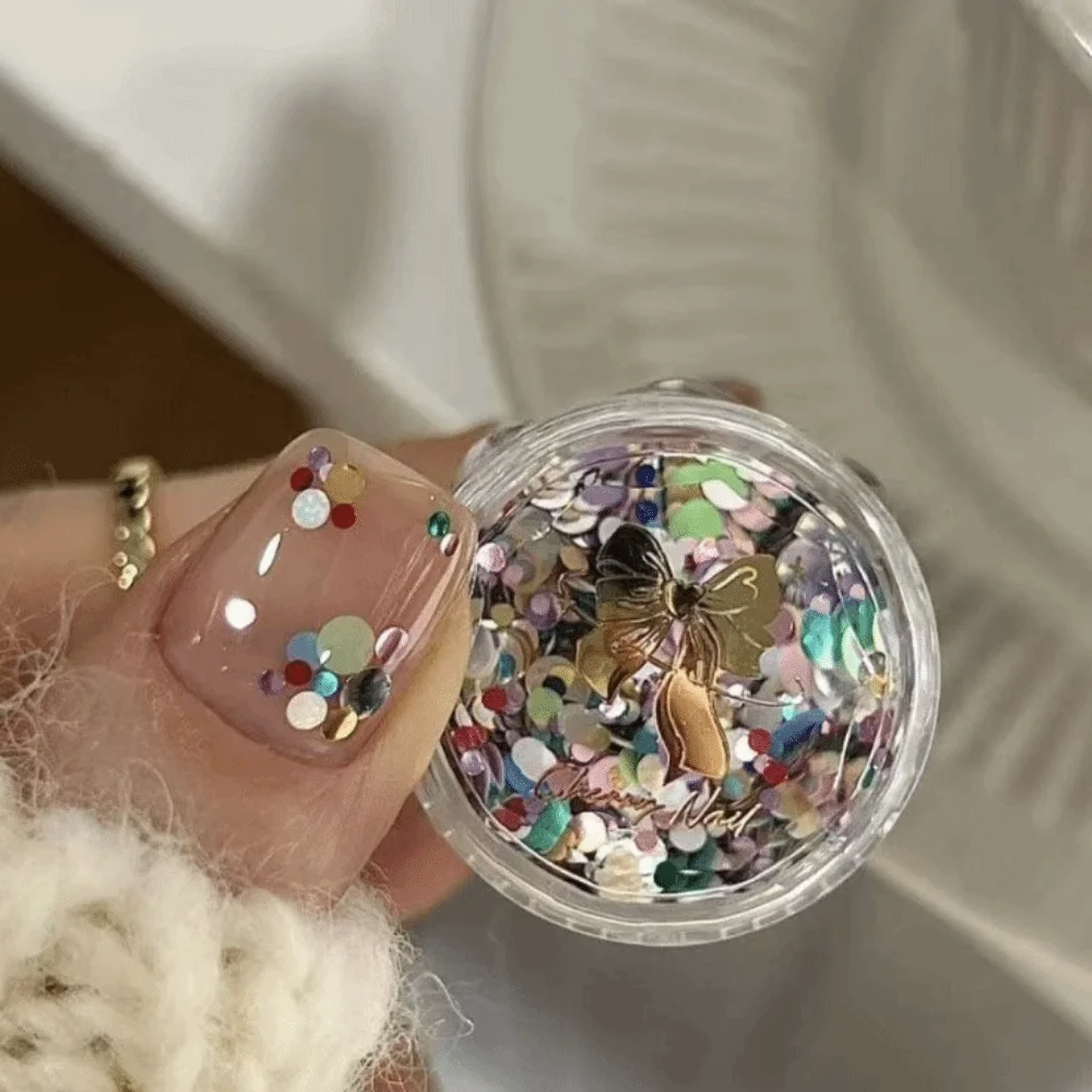 Creative Polka Dot Glitter/Beads Nail Glitter Colorful DIY 3D Nail Art Charm Sequins Nail Decorations Nail Salon