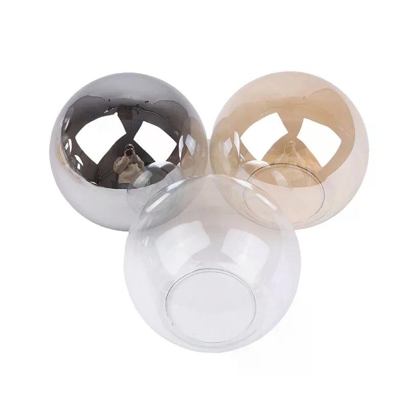 Creative D13cm D15cm Glass Shade Spherical Glass Lampshade For DIY Chandelier Pendant Light Globe Glass Screw Cover Lampshade