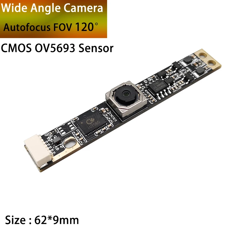 5MP Wide Angle Camera Module 2K CMOS OV5693 Autofocus 120 Degree UVC OTG USB Plug and Play Webcam For Laptop PC Computer