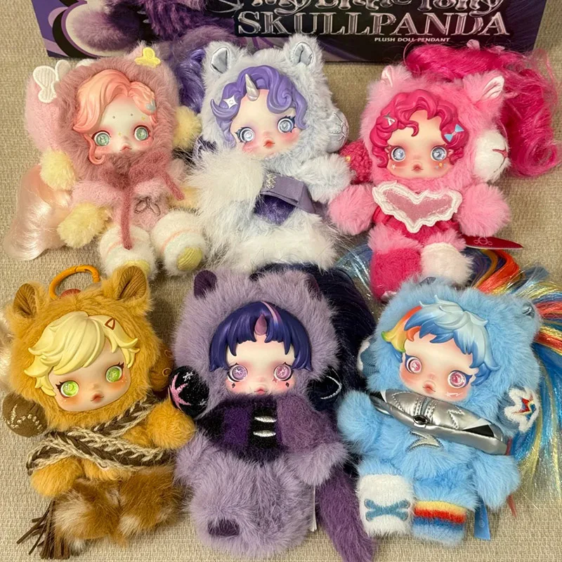 

POPMART Skullpanda X My Little Pony Series Plush Pendant Blind Box Action Figur Cute Pinkie Pie Figure Mystery Box Toy Gift