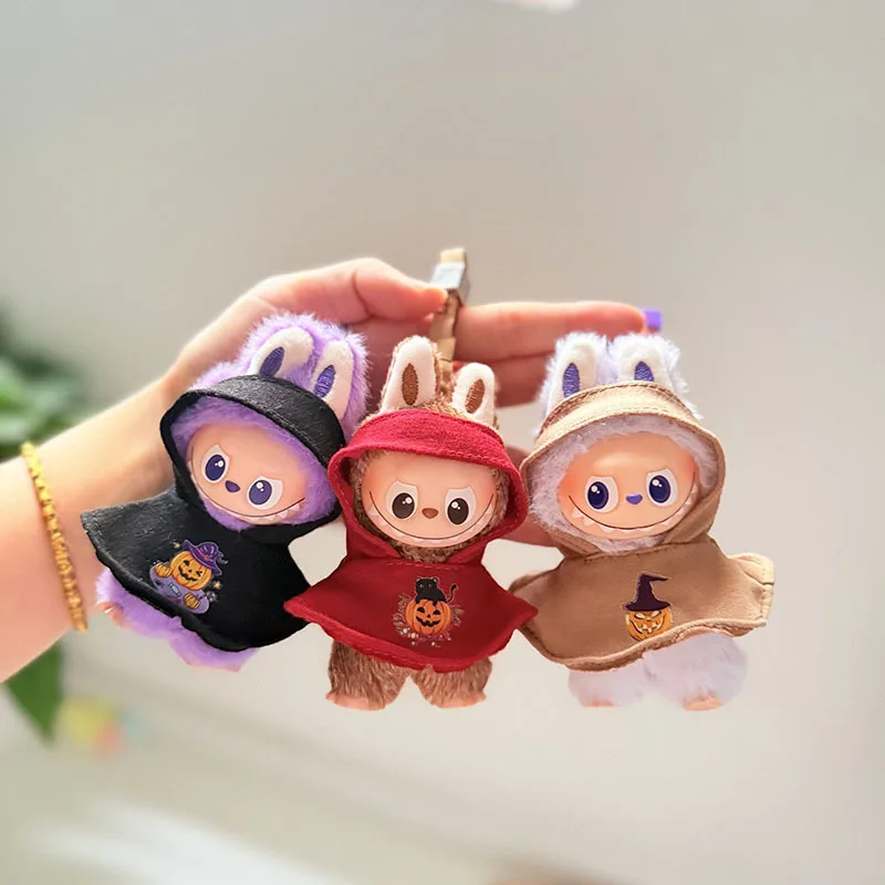 

Pumpkin Cloak For 10CM Mini Version 4.0 Labubu Doll Clothes – Ideal For Christmas Halloween Party Holiday Costume Changes