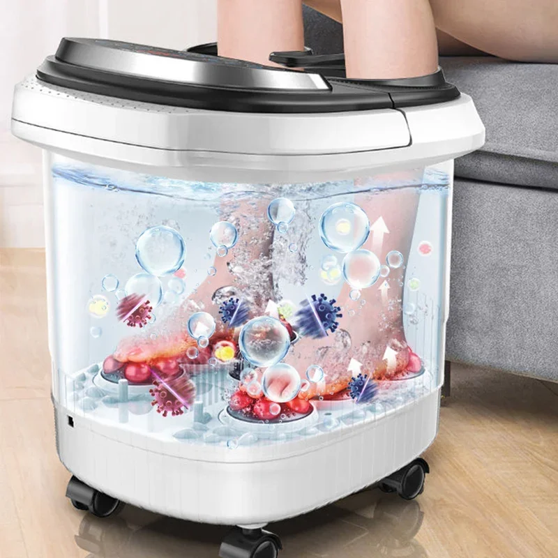 Intelligent foot bathtub, automatic massage, electric heating, household small foot soaking bucket, constant temperature