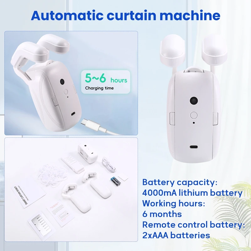 Tuya Smart Curtains Machine Wireless Curtain Opener Switch Robot Remote Control  For Roman Guide Rail