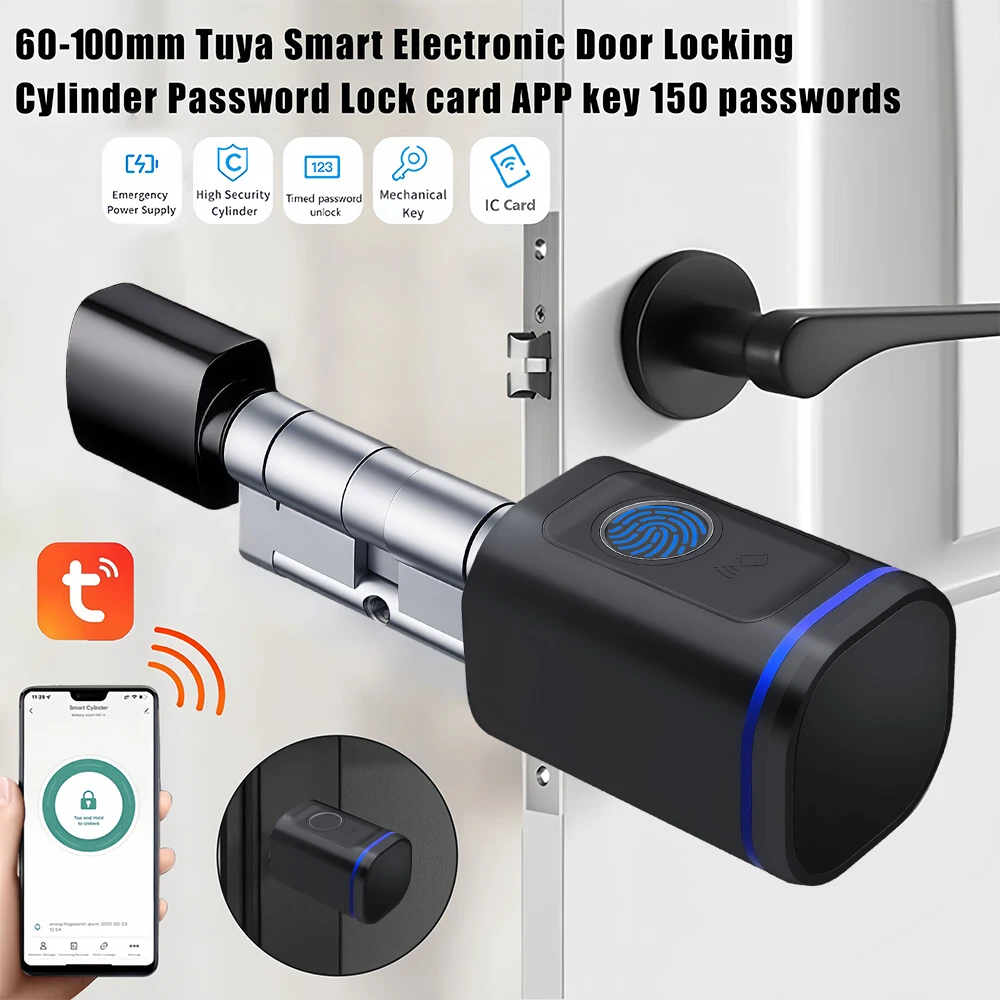 CDOK L31 Tuya Bluetooth smart lock, desbloqueio biométrico, desbloqueio remoto de gateway pode ser adicionado, preto/prata