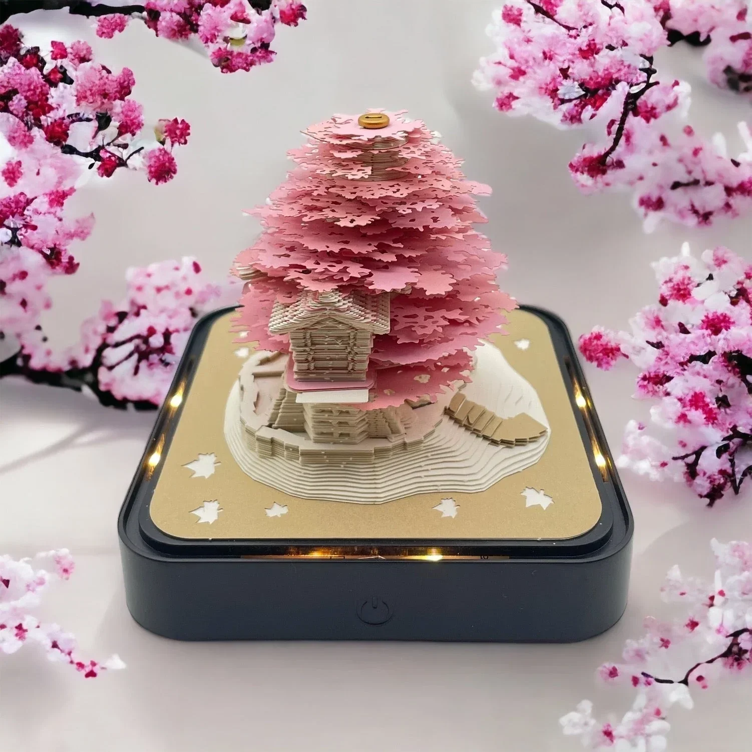 3D three-dimensional note paper creative gift 3D Notepad 3D Calendar Sakura Tree House Calendar