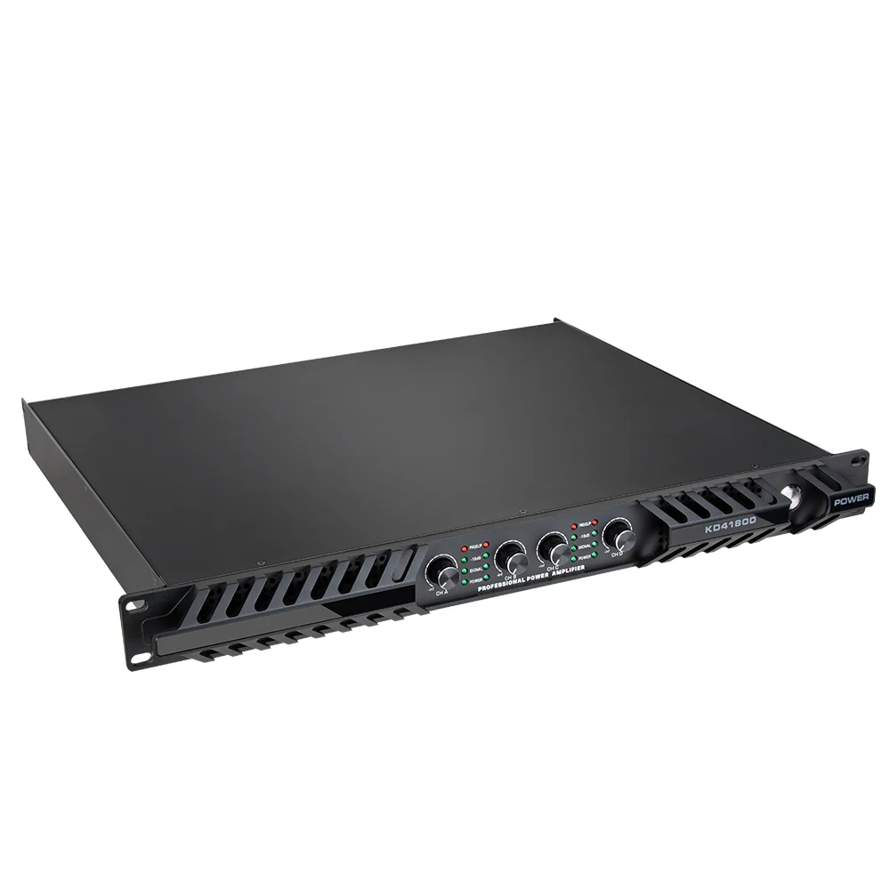 Professional audio digital power amplifier 4 channel Class D high power amplifier 1800W 1U size sound equipment