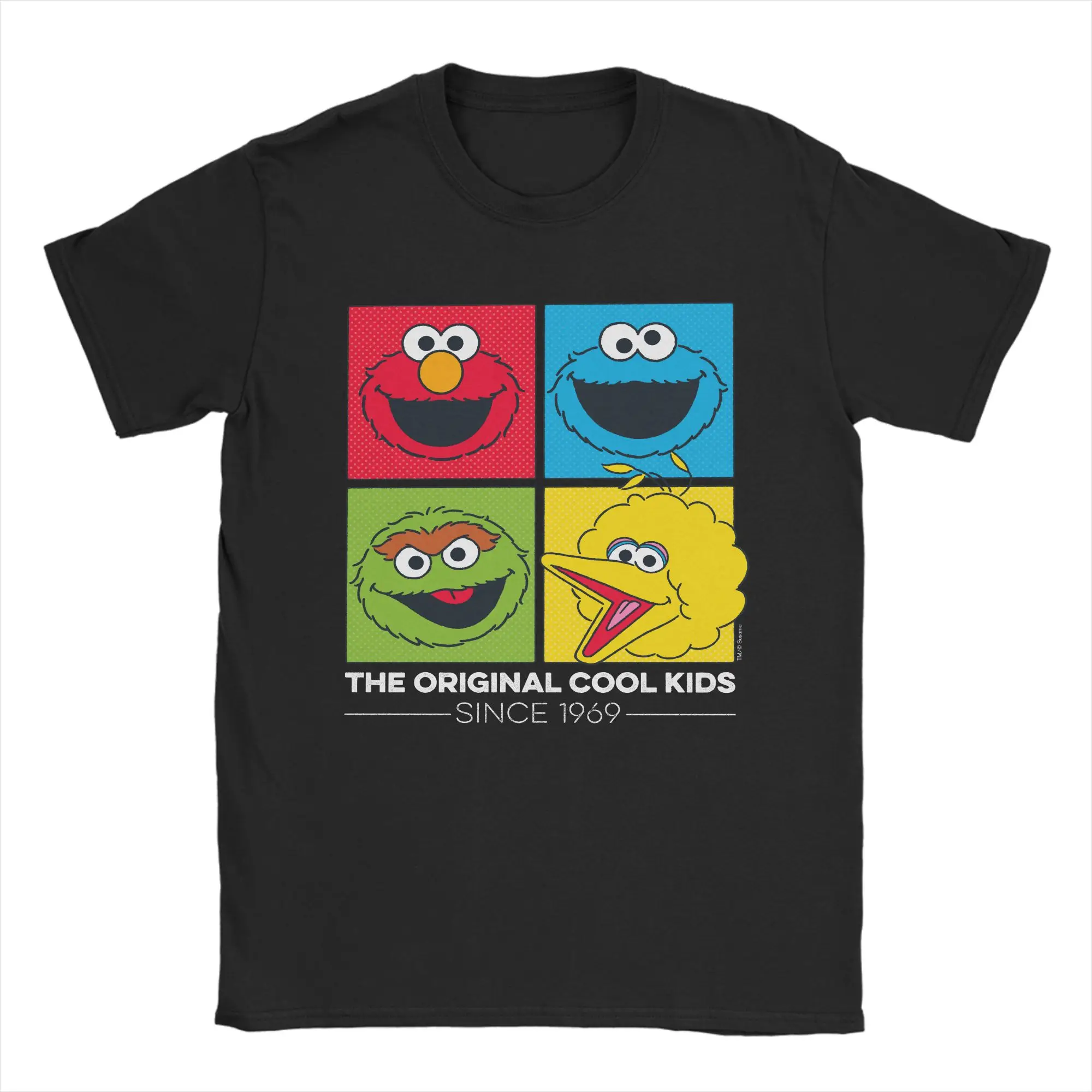 Men Women Sesames Streets Cookie Monster The Original Cool T Shirts  Pure Cotton Clothing Fashion Short Sleeve Crew Neck T Shirt