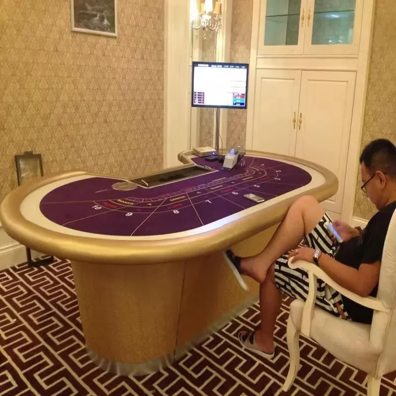 

Deluxe 9-person poker table, Texas hold'em professional table, chip props, event entertainment chip coin