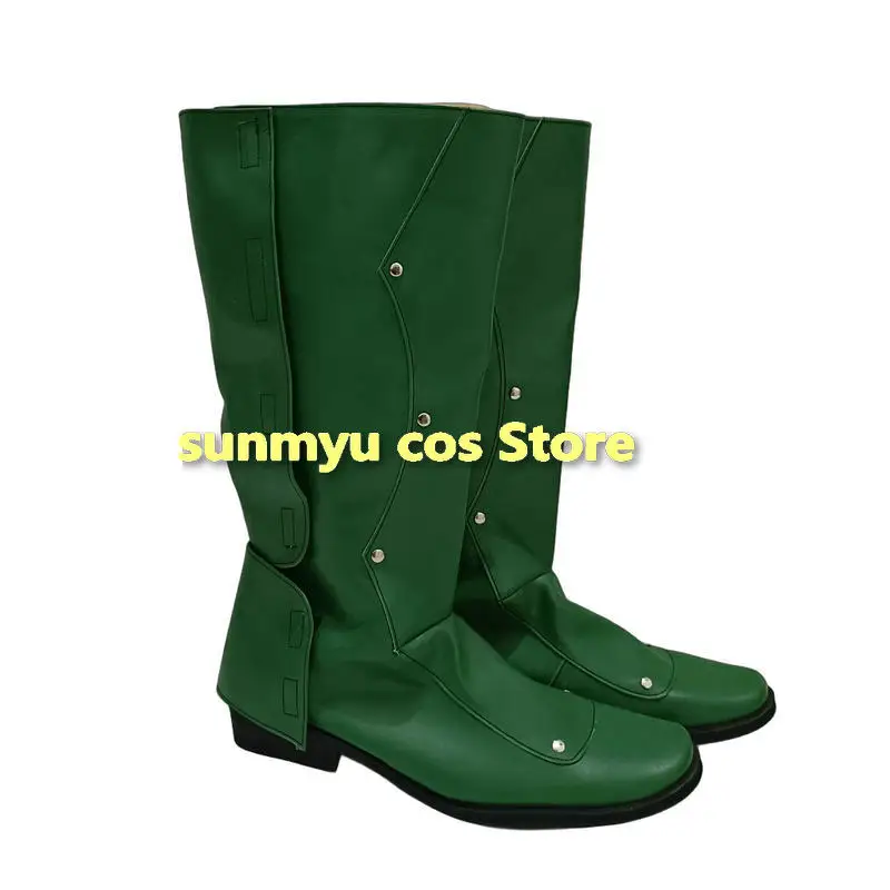 

Kamen kyu 2 go Green Boots Cosplay Shoes Customize Size