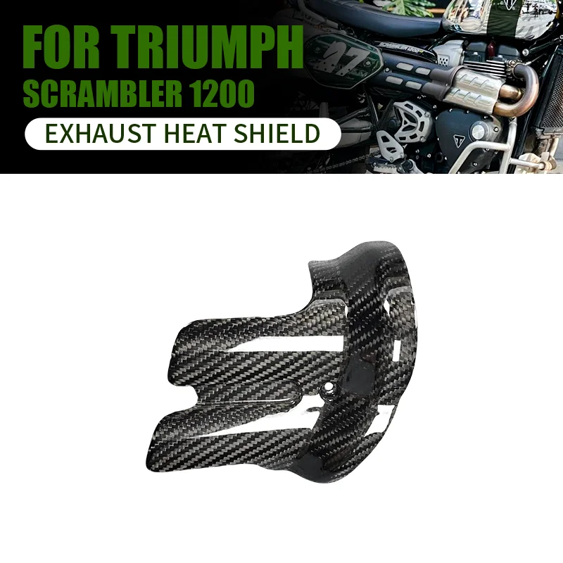 

100% Pure Carbon Fiber Motorcycle Accessories Fairing Kit Exhaust Cover Exhaust heat shield for Triumph Scrambler 1200 XC XE