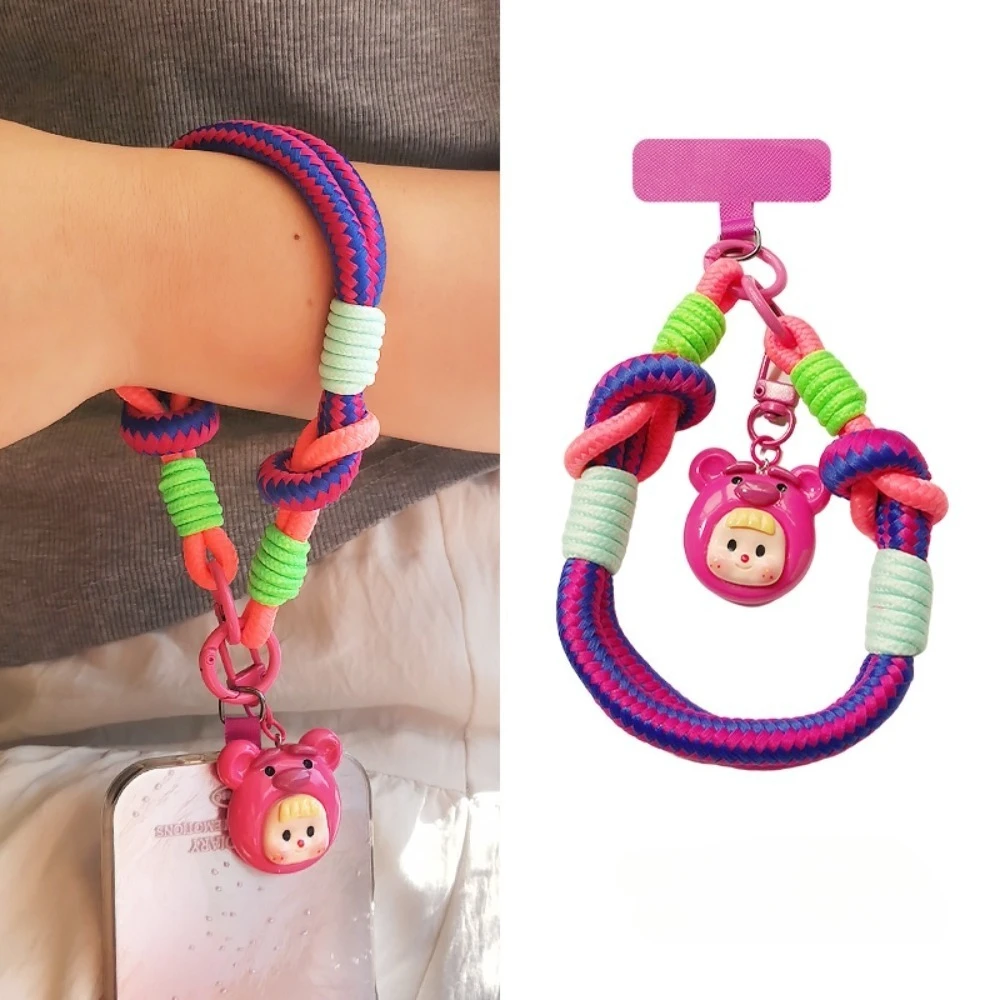 

Корейский Ins короткий многофункциональный ремешок для мобильного телефона на запястье, милый мультяшный кулон, чехол для уличной камеры, прочный и анти-потерянный чехол