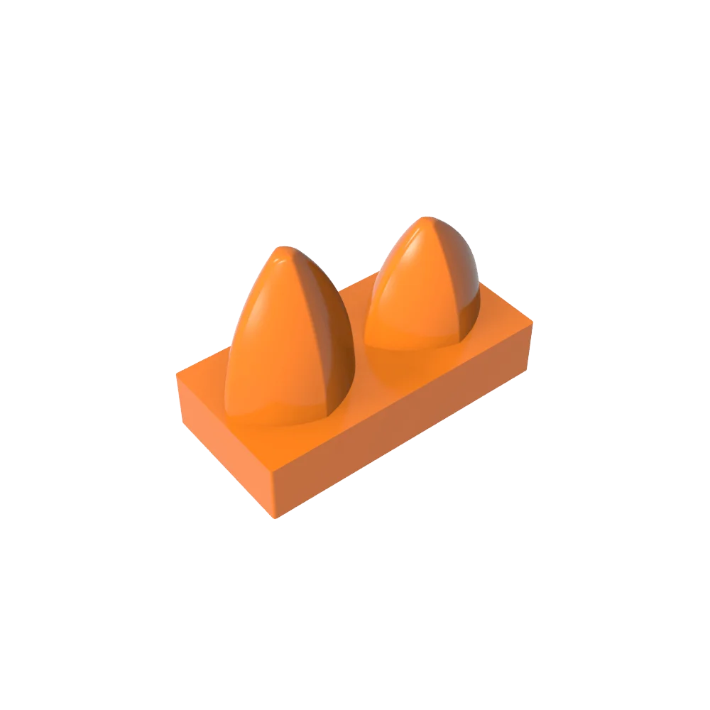 

Специальная пластина Gobricks GDS-1271 1x2 с двойными вертикальными зубцами: идеально совместима с Lego 15209 для детского конструктора DIY Tech Building