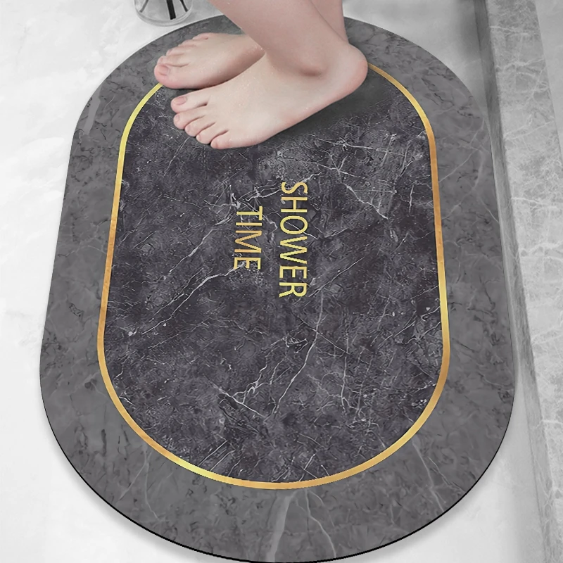 Diatomit-Matte Superabsorbierende Badezimmermatte Rutschfester Badteppich Duschraum-Eingangsmatte Toiletten-Fußmatte Badezimmerteppich – Detail 11