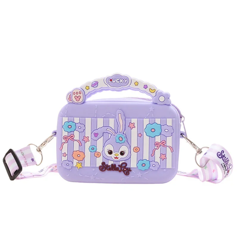 Disney children's silicone mini bag cute cartoon princess shoulder bag girls kids messenger coin purse