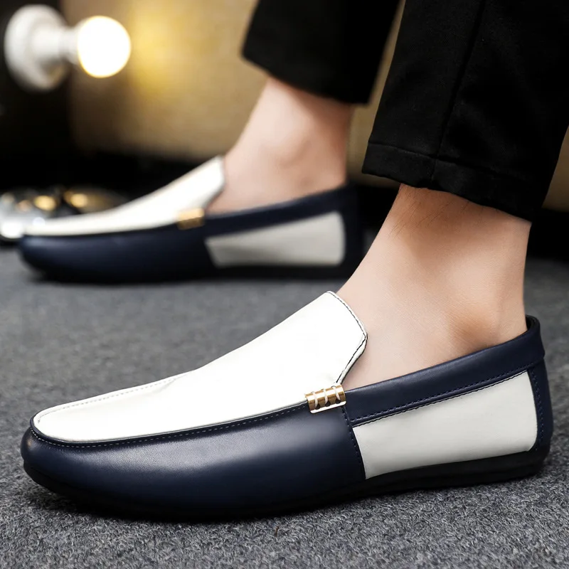 

Men's Spring Bean Shoes, Casual Shoes, Leather Shoes, Lazy Shoes, Driving Breathable, One Step Stepping loafers