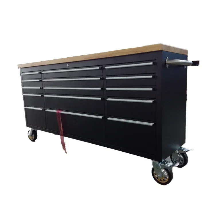 CRS Stainless Steel 72 Inch Red Rolling Tool Chests Garage Cabinets Box with Roller Customized Support OEM