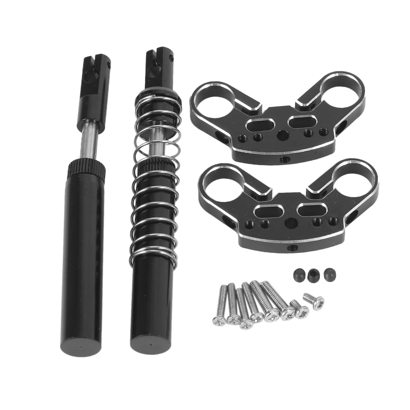 For X-Rider Flamingo 1/8 RC Car Motorcycle Metal Upgrade Parts Front Suspension Assembly FG8003,Black