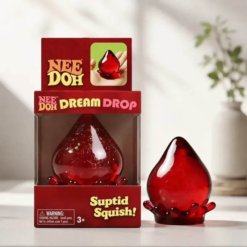 

Schylling Dr Pepper NeeDoh Dream Drop for Adults and Kids Ultra Soft Sparkle Squishy Stress Relief Toy Non Toxic BPA Free