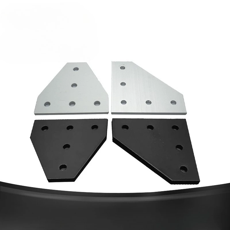

4PC L T Shape Outside Joining Plate 60x60x4mm 5-Hole Joint Bracket Compatible with 2020 Series V-Slot Aluminum Extrusion Profile