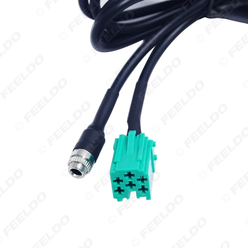 New 150cm Aux Cable Adapter Mini ISO 3.5MM Jack Cable For Renault OEM Radio CD Player Wire Cable