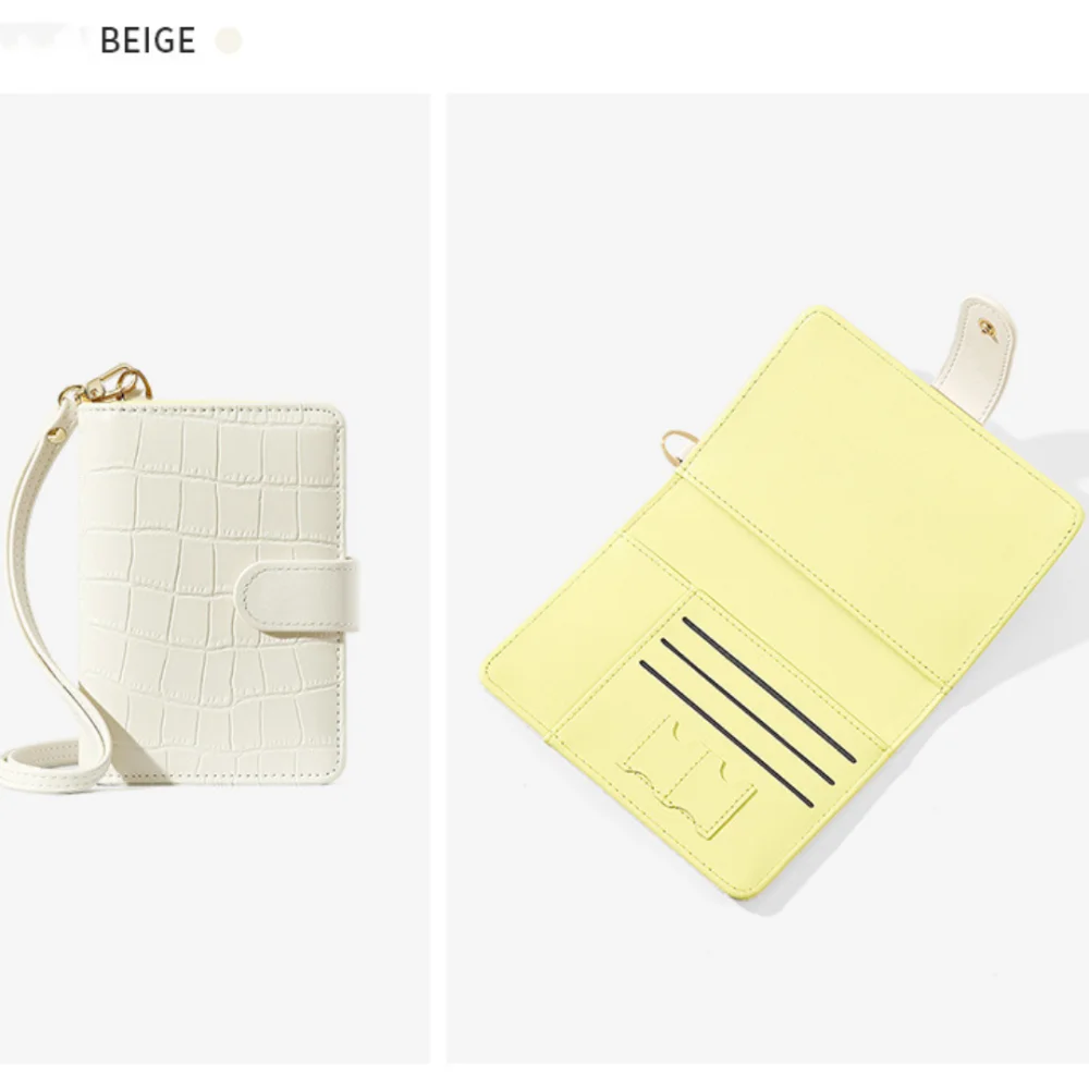 Multi-function Hanging Neck Wallet Portable Id Card Leather RFID Wallet Credit Passport Card Holder