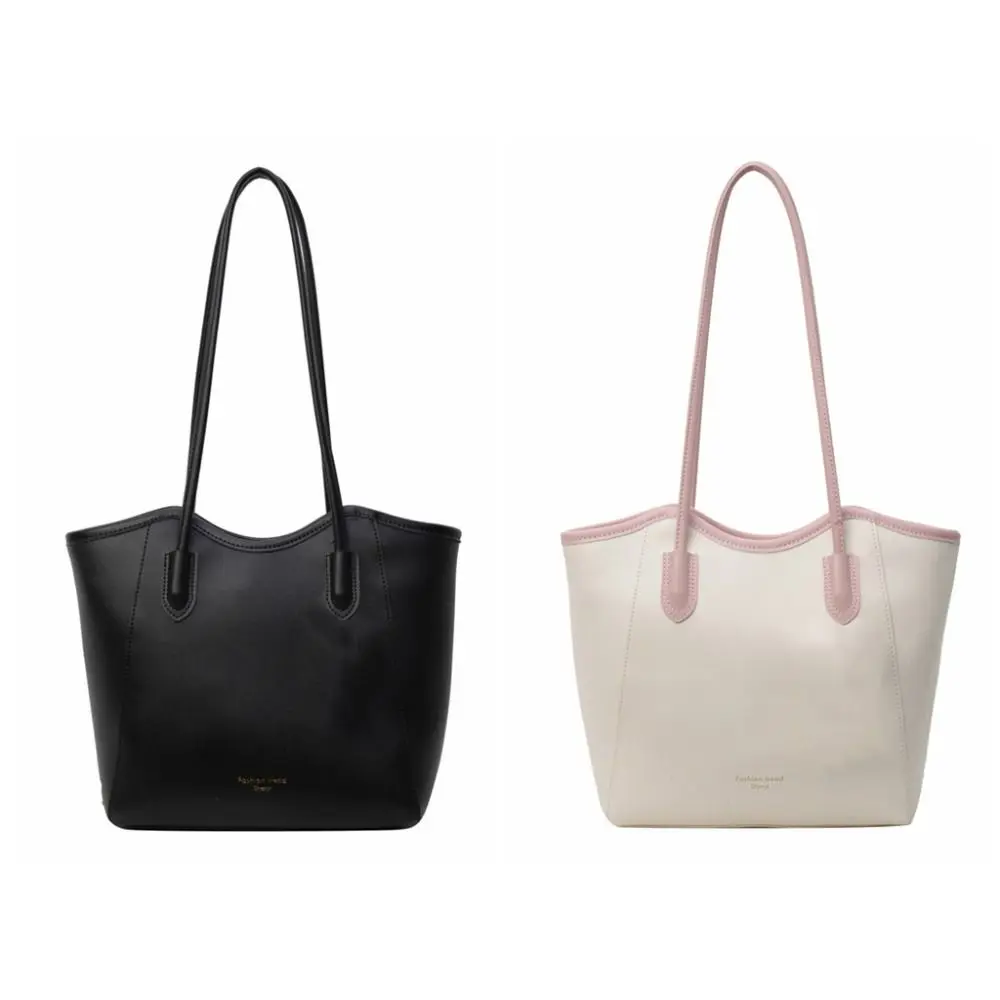 Einfache große Kapazität PU-Einkaufstasche Handtasche minimalistische Damen Umhängetasche Ins Style Unterarmtasche Frauen