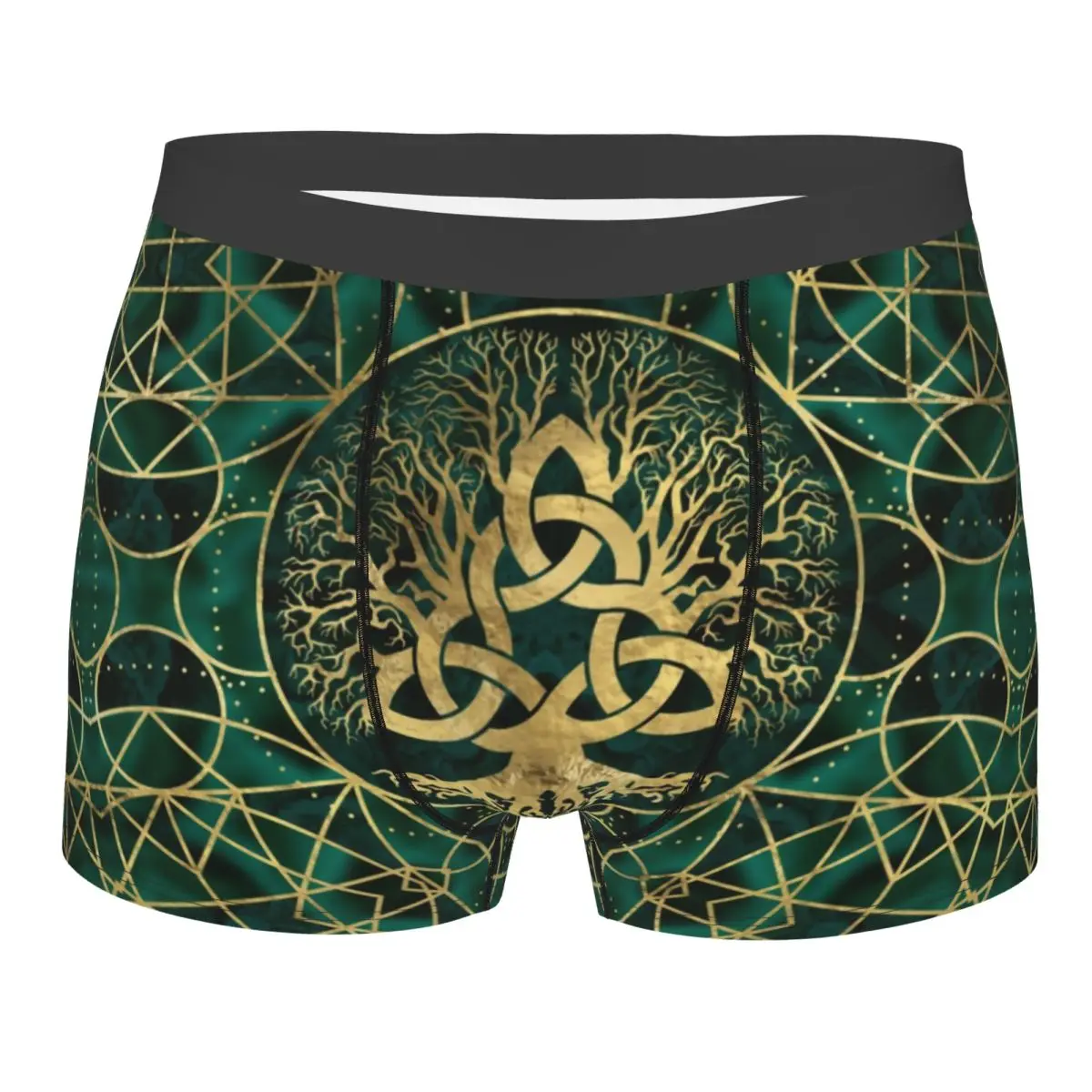 

Custom Cool Tree Of Life With Triquetra Boxers Shorts Panties Men's Underpants Comfortable Vikings Briefs Underwear