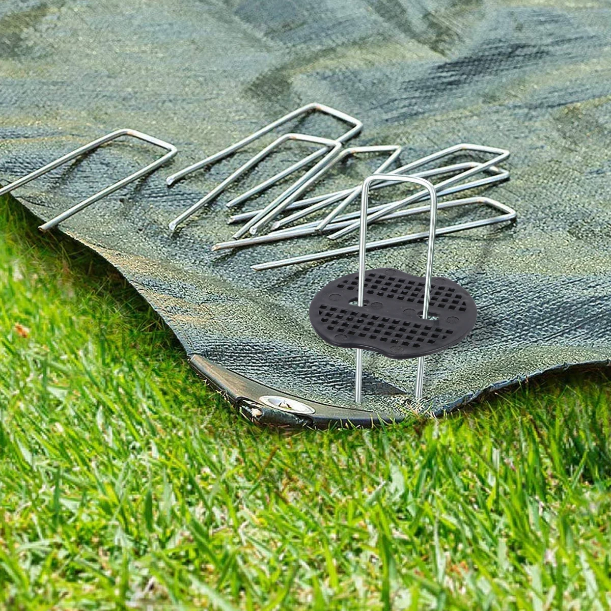 

50pcs Steel U-Shaped Nails for Turf Weed Barrier Garden Cloth Pegs Plastic Mats Landscaping Tools Anti Rust Design