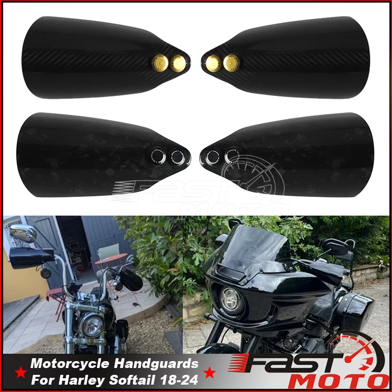 For Harley Softail Low Rider ST 117 FXLRST Street Bob FXBB FXBBS Deluxe FLDE 18-2024 Motorcycle Handguards Protector Hand Guards