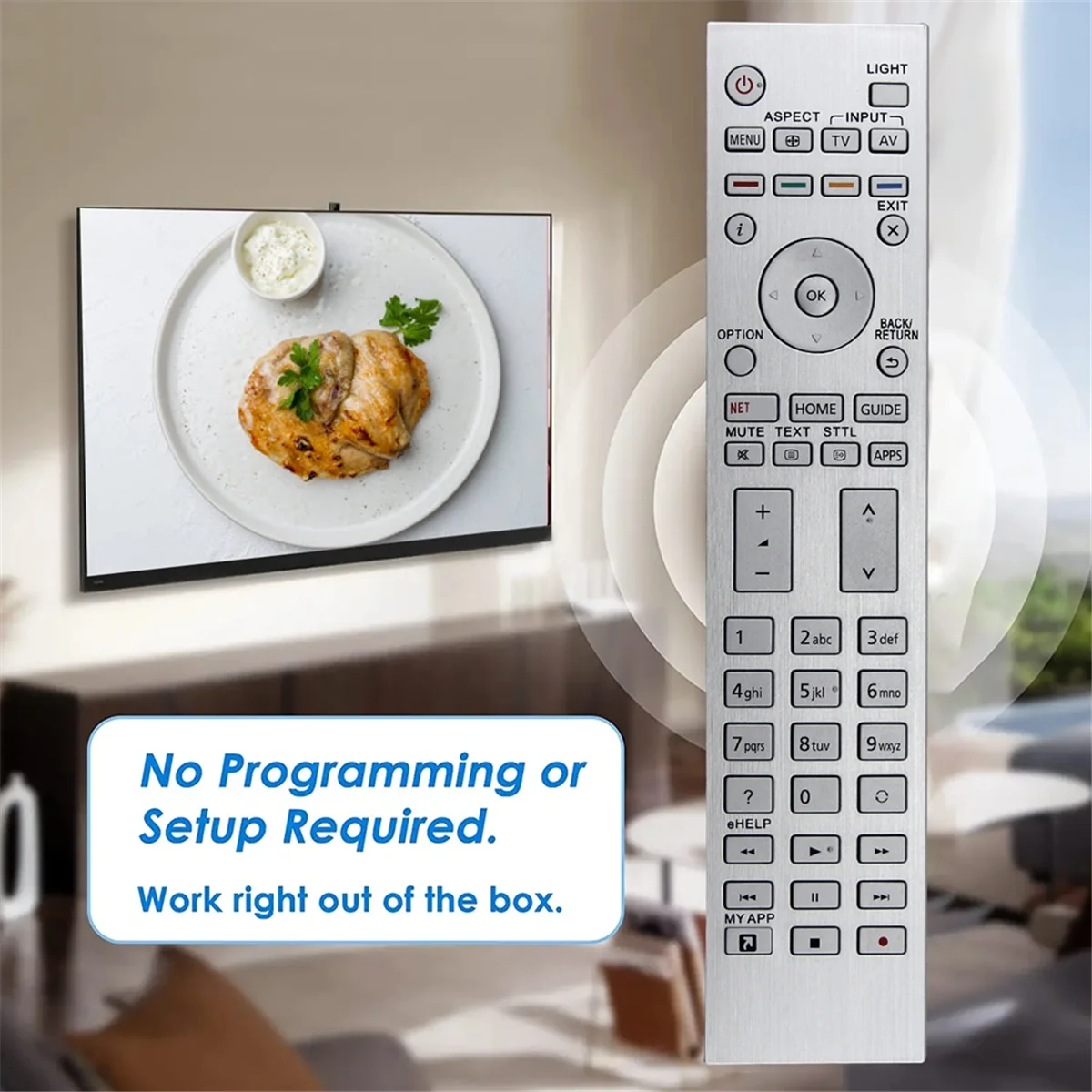 FFYY-Replace N2QAYA000144 Remote for Panasonic TV TX-65EZ950E TX-55EZ950E N2QAYB001253 TX-55HZ1000E TX-65HZ1000E TX-65HZ2000E