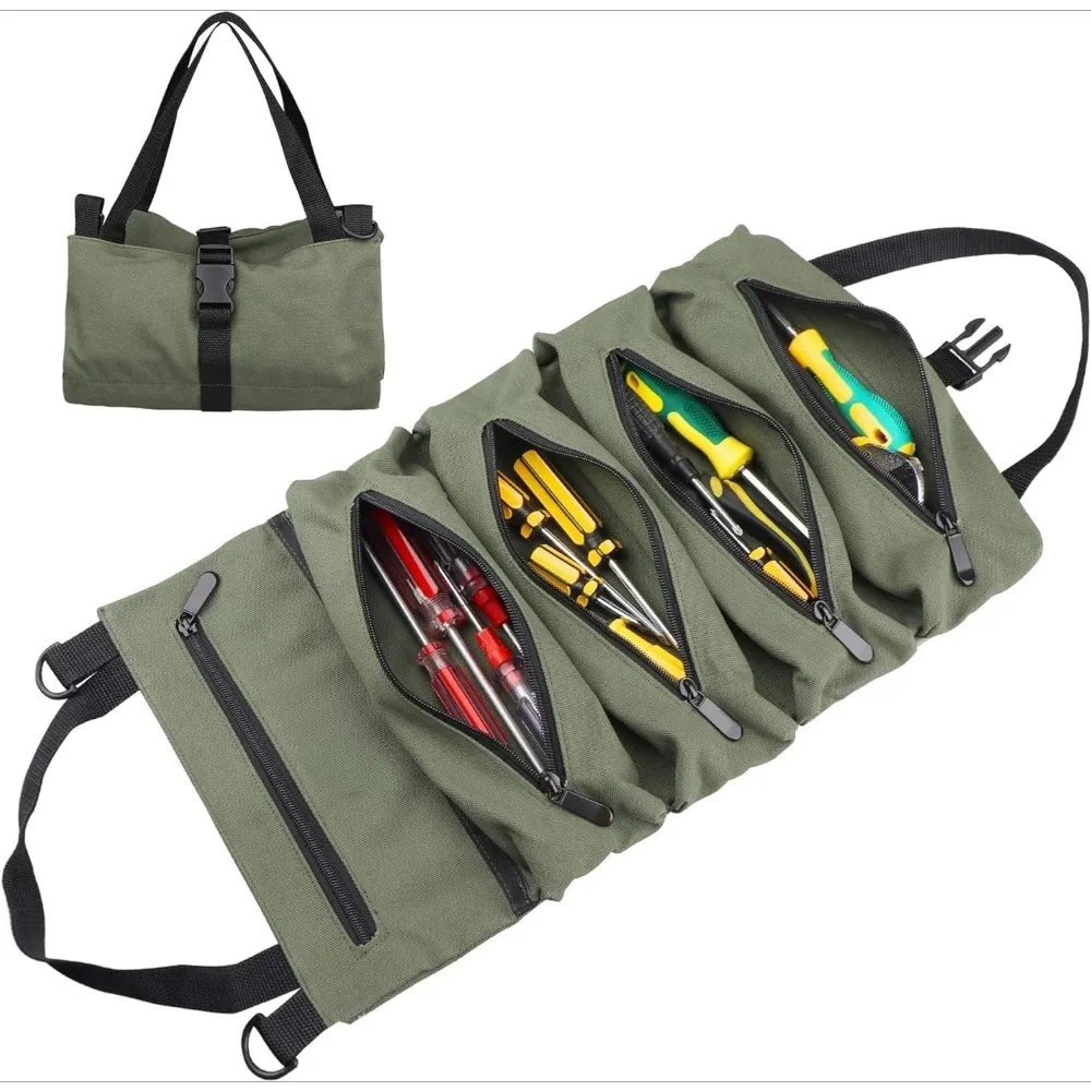 bolsa-de-ferramentas-enrolavel-bolsa-de-lona-multiuso-de-16oz-para-chaves-organizador-com-5-bolsos-com-ziper-suporte-para-pendurar