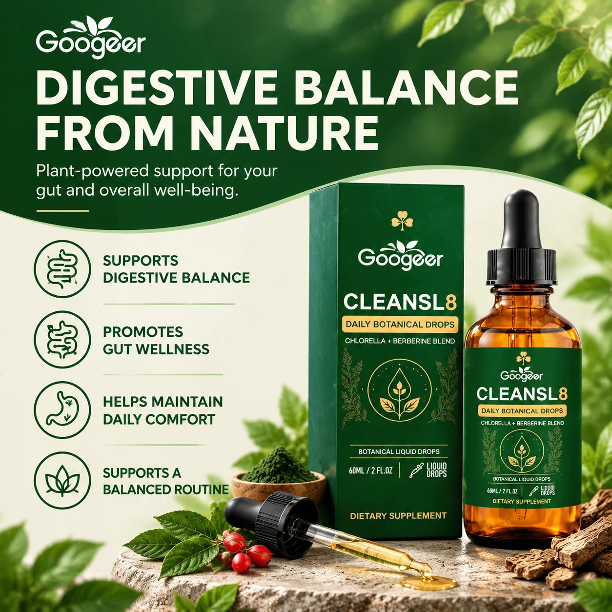 CLEANSL8 Botanical Liquid Drop - Herbal And Wellness Products 评论和价格