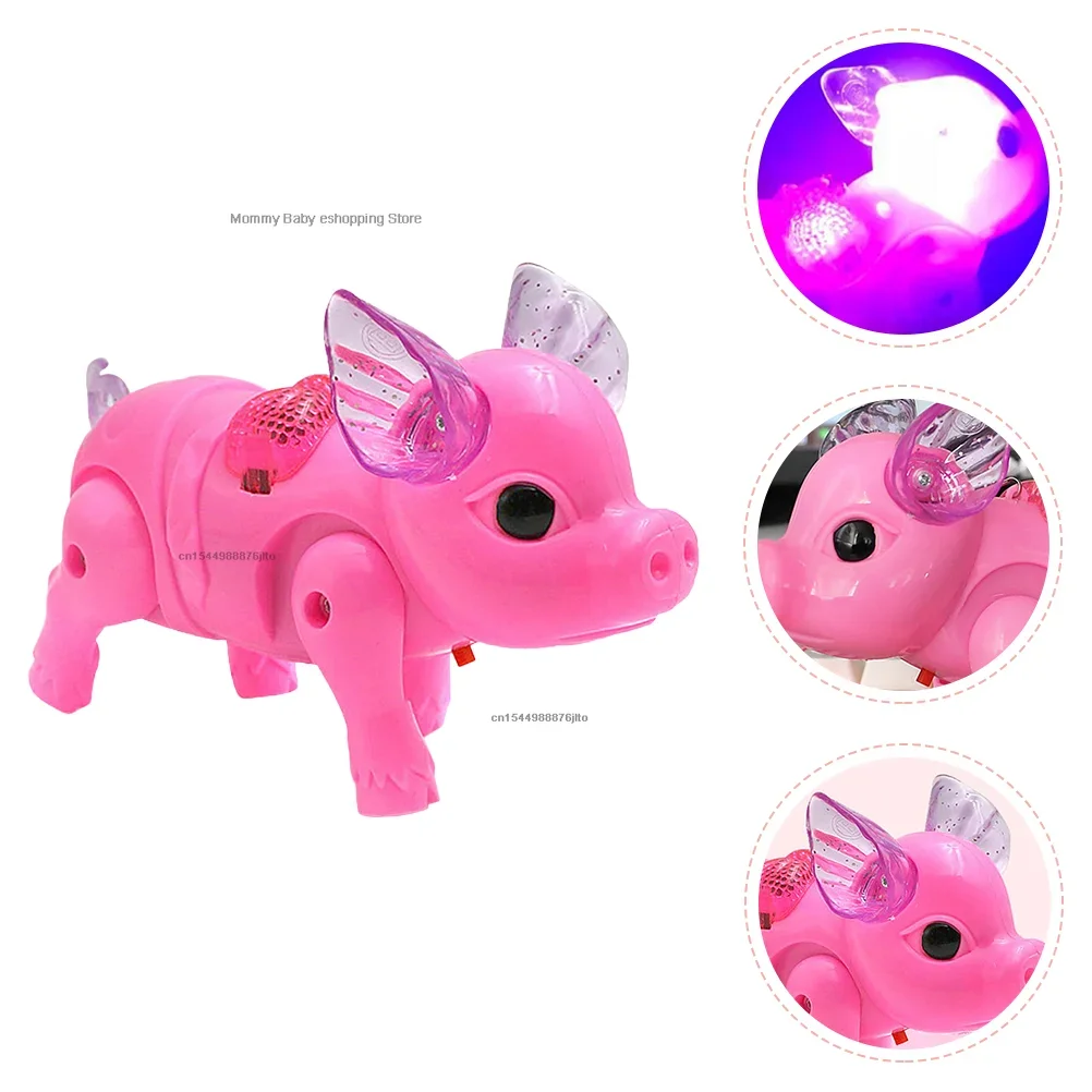 New Pink Color Electric Walking Pig Toy with Light Musical Kids Funny Electronics Toy Children Birthday Gift Toys