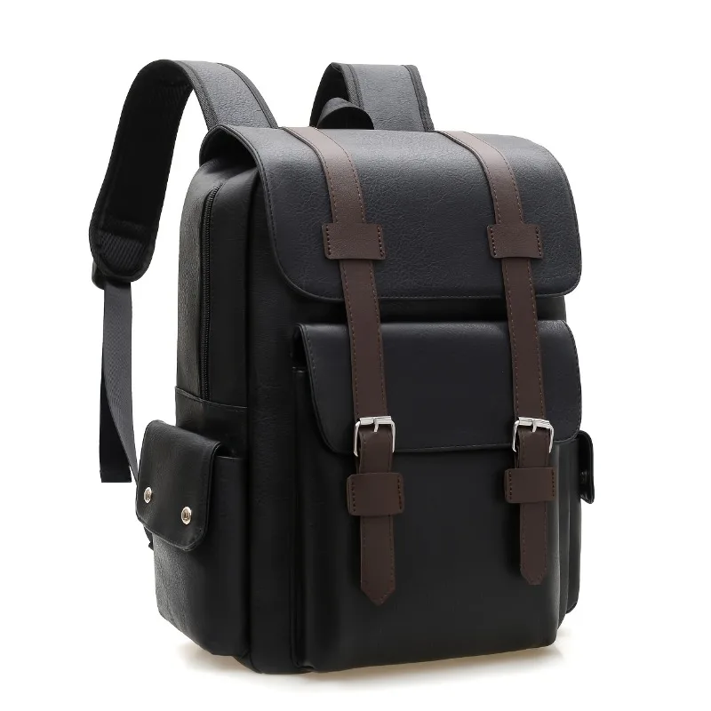 Mochila de gran capacidad, mochila unisex con múltiples bolsillos, viajes de negocios y de ocio, mochilas para portátiles de color sólido