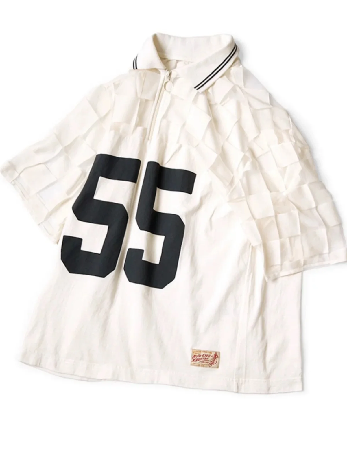 

Kapital 24SS Casual Breathable irt with Print Turn-down Collar f Zipper Loose Fit Summer Youth Faion