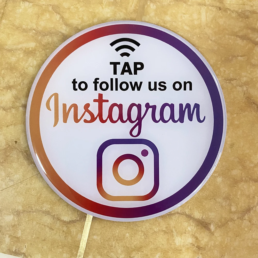 Imagem -04 - Placa de Mídia Social Adesivo Epóxi Instagram e Negócios Apenas um Toque para Obter Mais Hlxes Instagram Nfc 393