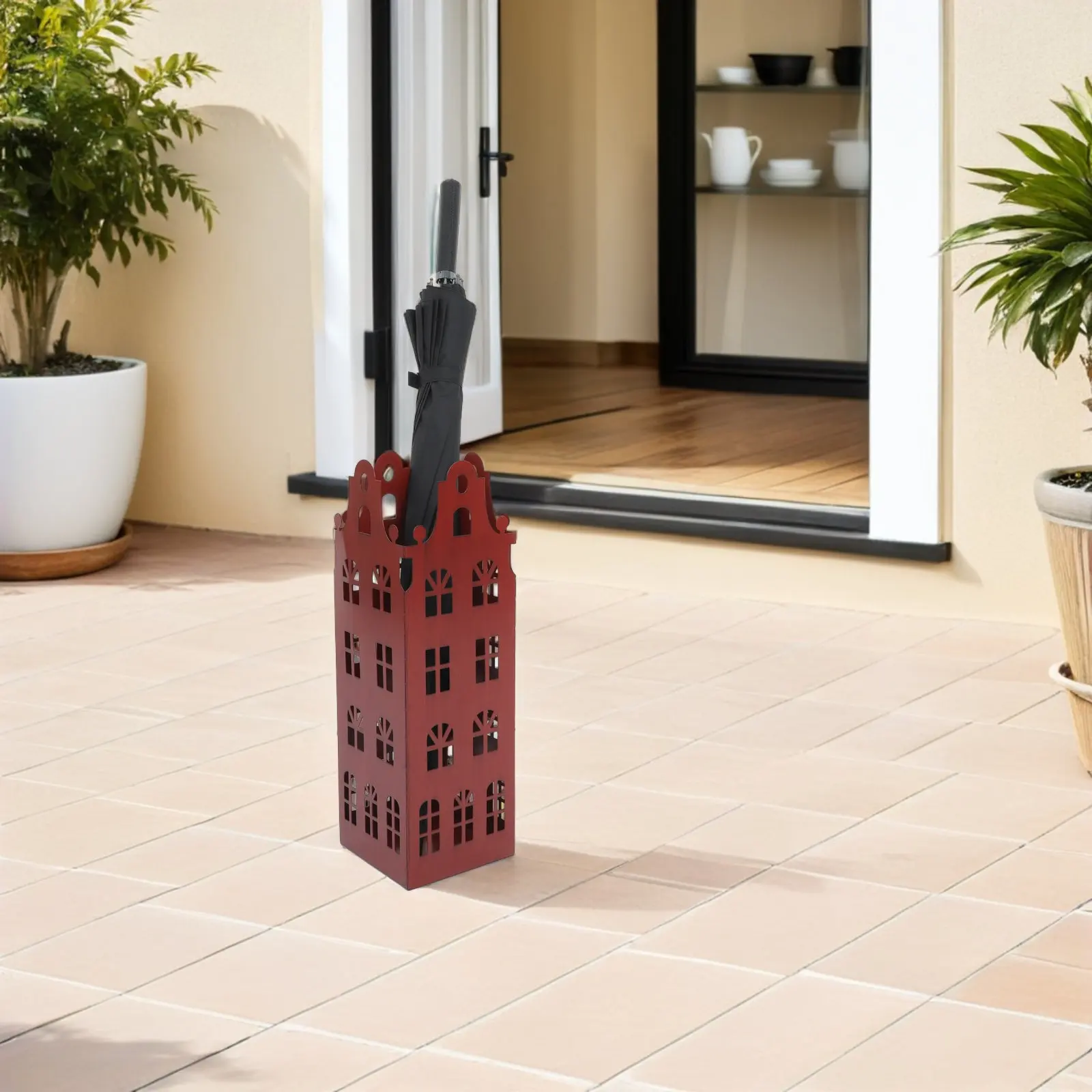 

Large Vintage Metal Umbrella Stand Freestanding Organizer for Entryway Porch Office Canes Walking Sticks Storage Bucket