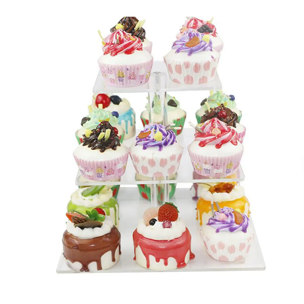 

1Pcs Multi-Layer Transparent Cake Stand Acrylic Display Rack for Wedding Birthday Party Desserts Cupcakes