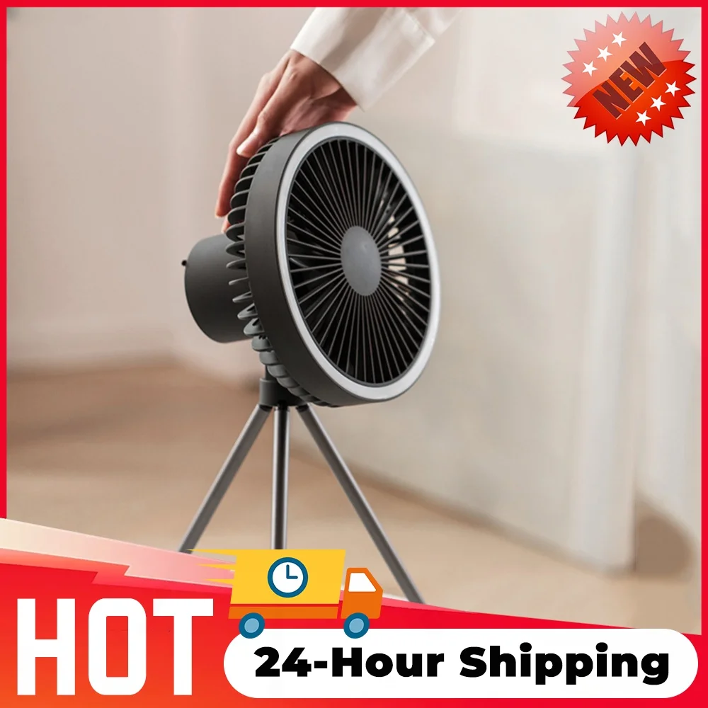 Desk Stand Air Cooling Fan with Detachable Tripod Outdoor Camping Ceiling Fan