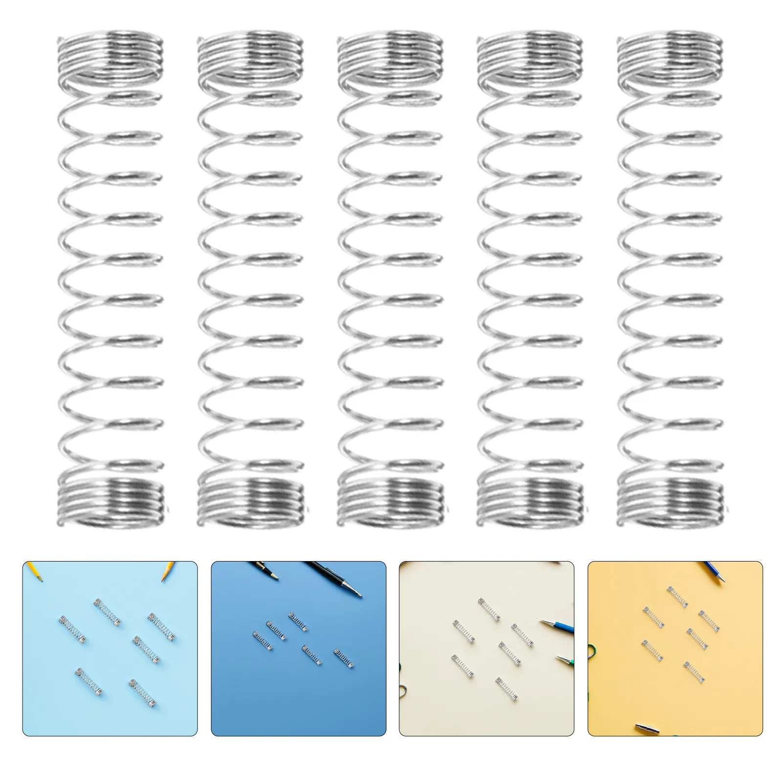 

100Pcs Stainless Steel Compression Spring Replacement for Pens Ballpoint Gel Pen Spring Refill Precise Return Action School