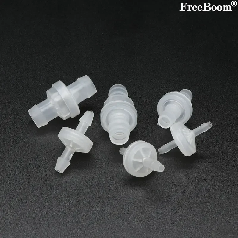 Plastic One-Way Non-Return Pagoda Inline Fluids Check Valve for Fuel Gas Liquid Ozone-Resistant Water Stop 3~12mm