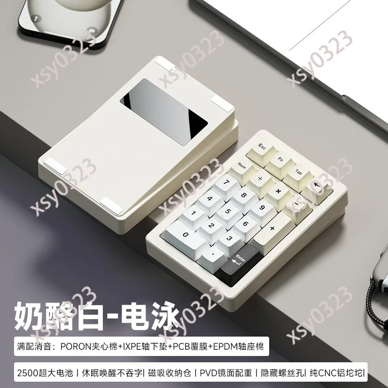 Aluminum Numeric Keypad Mini Digital Pad Portable Number Keyboard for Office Finance Typing