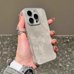 HOCE Cloth Pattern Phone Case For iPhone 17 Air 16 15 14 13 12 Pro Max With Lens Films Shockproof Soft Bumper Hard Back Cover