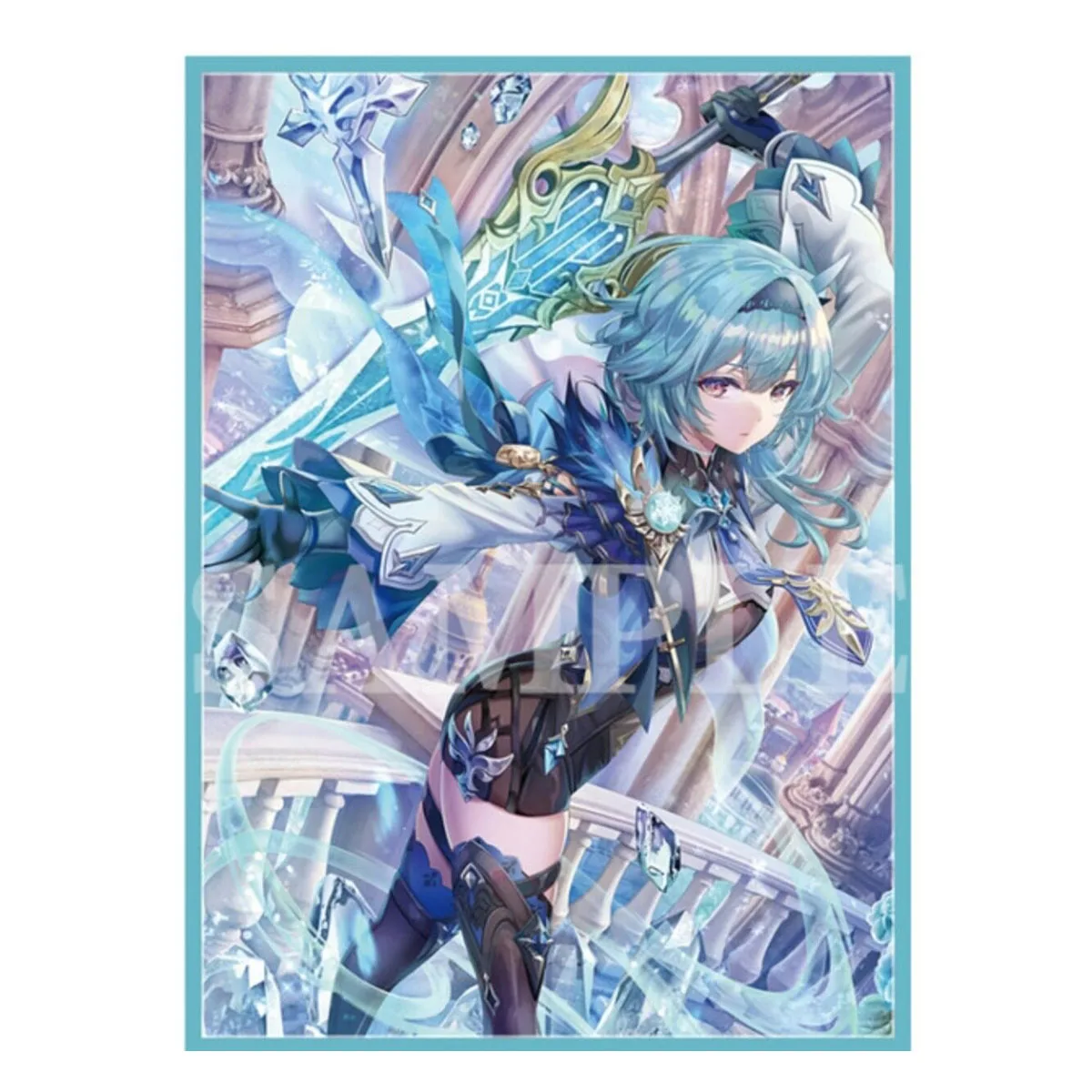 67X92Mm 60Pcs/set Diy Self Made Genshin Impact Eula Card Sleeves Color Flash Eula Card Protective Cover Anime Cards Gift Toys