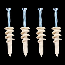 10PCS #8 Self Drilling Drywall Anchors, Wall Anchors and Screws for Drywall, 5 Self-Tapping/Threaded Plastic Sheetrock Anchors +